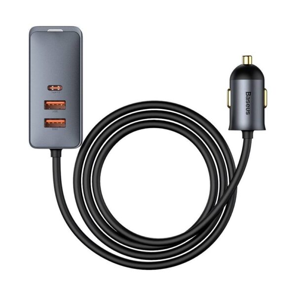 eng pl Baseus Share Together 2x USB 2x USB Type C car charger 120W PPS Quick Charge Power Delivery gray CCBT A0G 96153 3 »