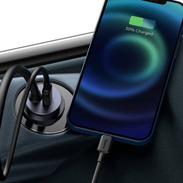 eng pl Baseus Share Together 2x USB 2x USB Type C car charger 120W PPS Quick Charge Power Delivery gray CCBT A0G 96153 9 »