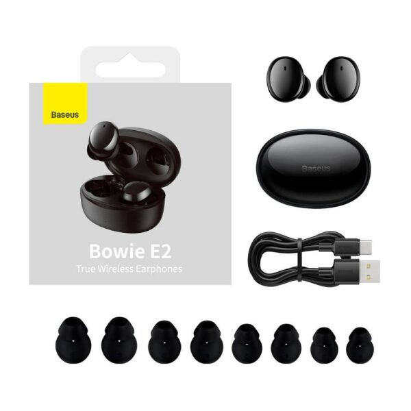 spa pl Baseus Bowie E2 TWS Bluetooth 5 2 Wireless Earphones Waterproof IP55 Black NGTW090001 99640 22 »