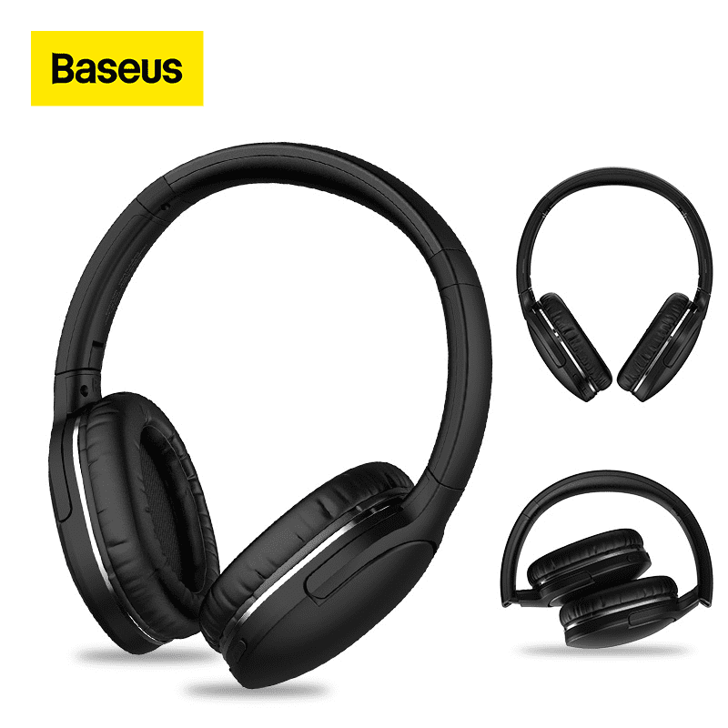 Baseus D02 Pro Wireless Bluetooth Headphones HIFI Stereo Earphones Foldable Sport Headset with Audio Cable foriPhone -