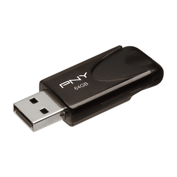 PNY USB Flash Drive Attache4 Black 64GB open ra -