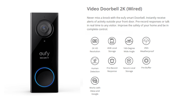 Eufy Video Doorbell 2K With HB 8 »