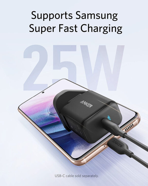 Anker PowerPort III 25W Wall Charger for Samsung Black 1 »