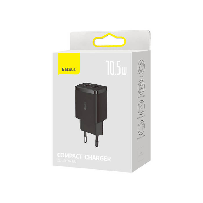 eng pm RETURNED ITEM Baseus Compact charger 2x USB 10 5W black CCXJ010201 141894 5 »