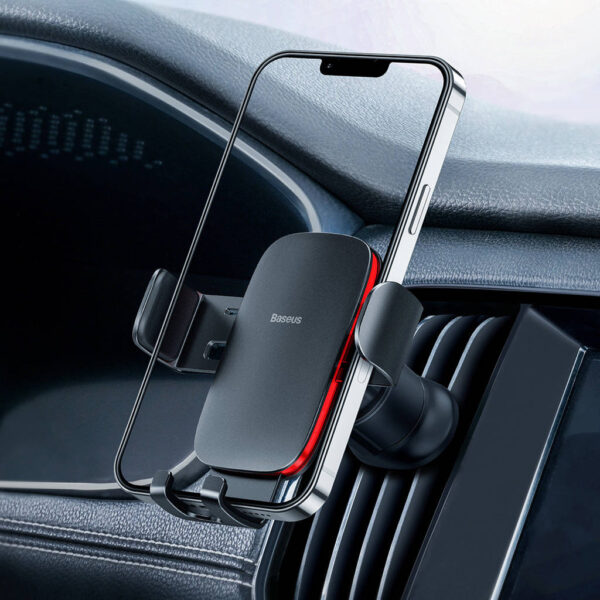 spa pl Baseus Metal Age II Gravity Car Phone Holder en la rejilla de ventilacion negro SUJS000001 103798 6 »