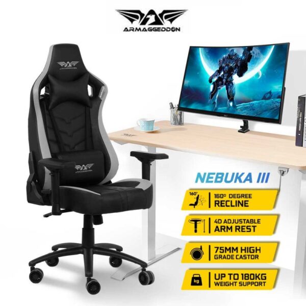 armaggeddon nebuka iii premium pu leather ultimate gaming chair cold cure moulded foam 2 year warranty »